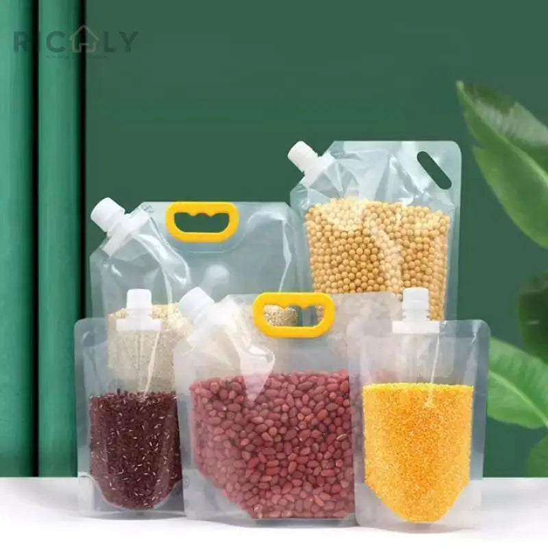 Kit 10 Sacos de Armazenamento Dispenser de Alimentos Ricaly