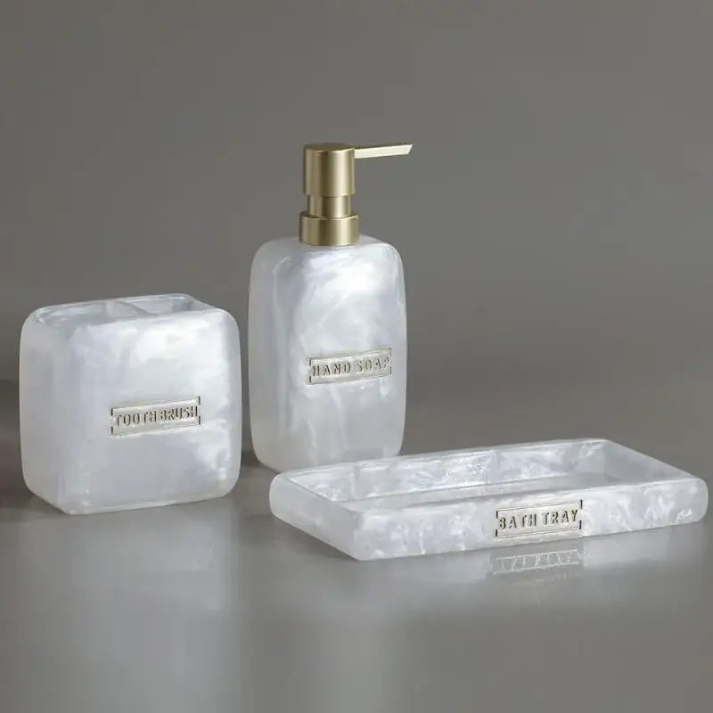 Conjunto de banheiro de madrepérola dourado metalizado elegante Ricaly