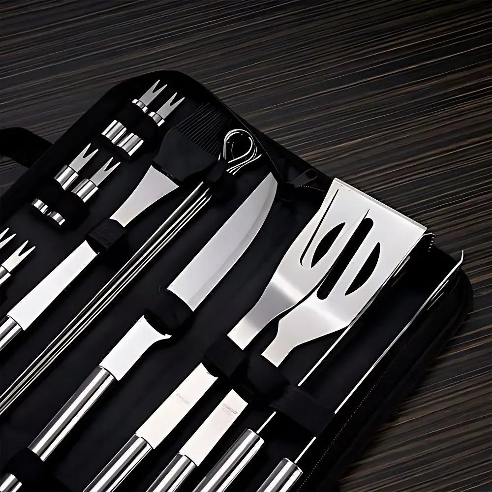 Conjunto de ferramentas para churrasco em aço inoxidável do Kit Churrasco Ricaly