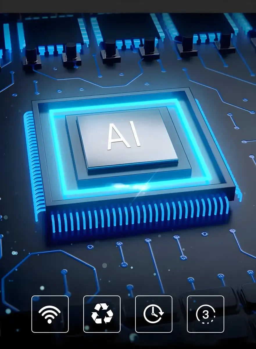 Iluminada chip de IA no produto Lixeira Inteligente SmarTouch Tecnologia Avançada Ricaly