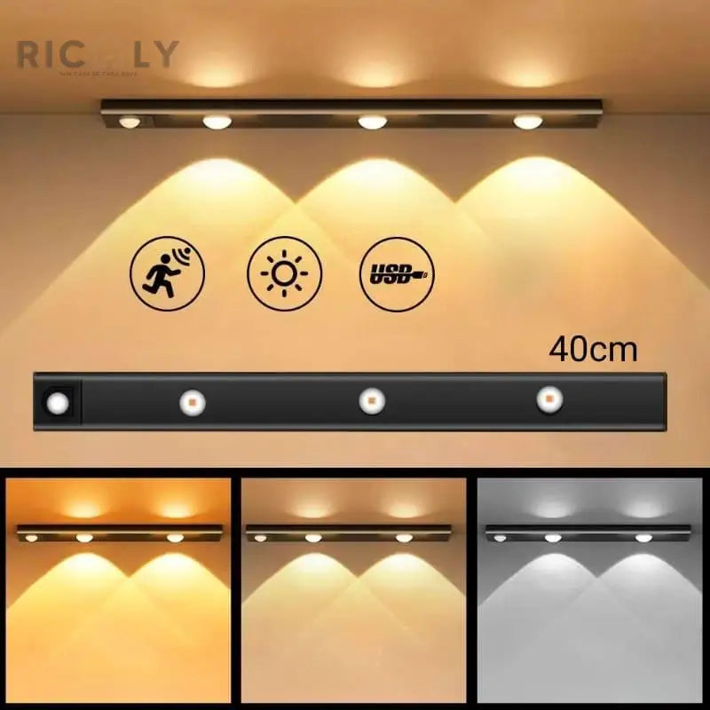 Luminária de LED Magnética Ricaly com Sensor de Movimento