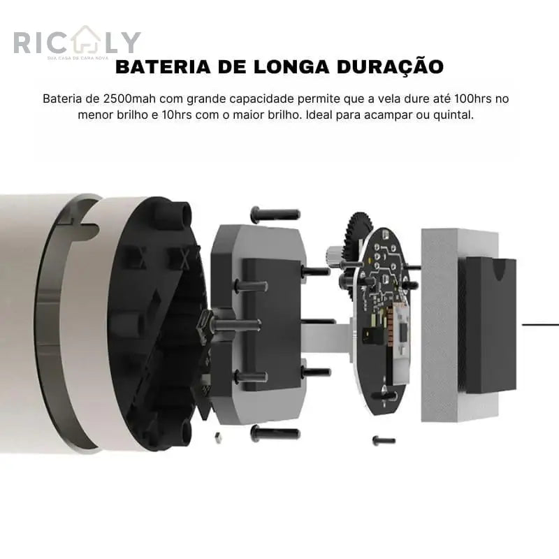 Luminária de Mesa Decorativa Portátil LED Ricaly