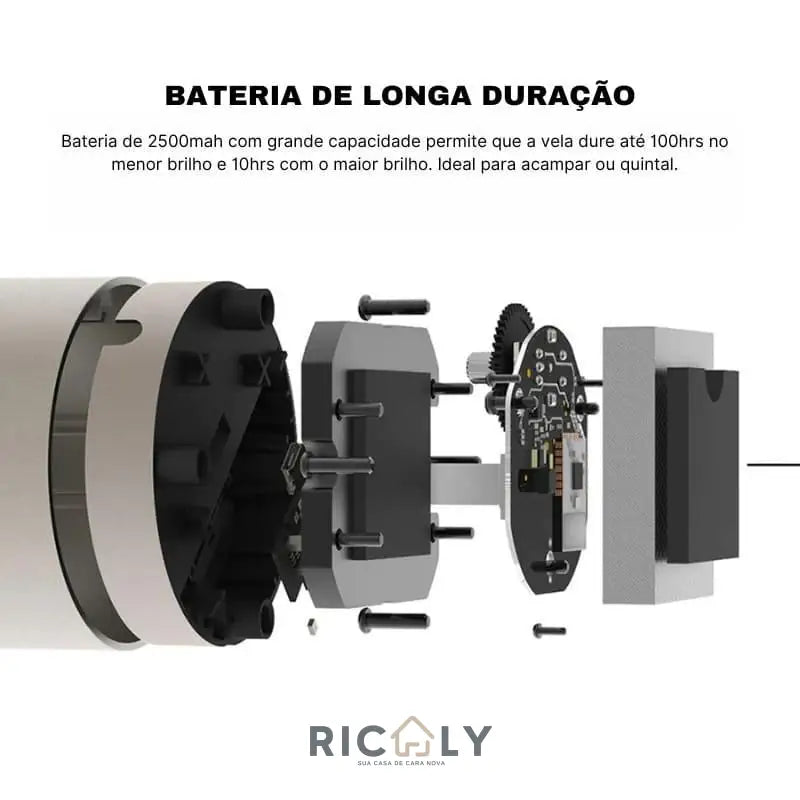 Luminária de Mesa Decorativa Portátil LED Ricaly