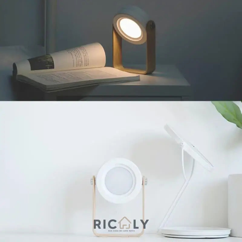 Luminária de Mesa LED com Alça de Leitura Ricaly