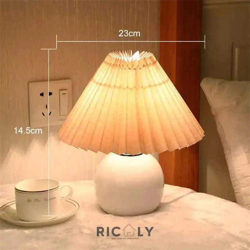 Luminária de Mesa Ricaly Abajur USB com Dimmer