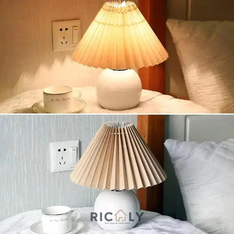 Luminária de Mesa Ricaly Abajur USB com Dimmer