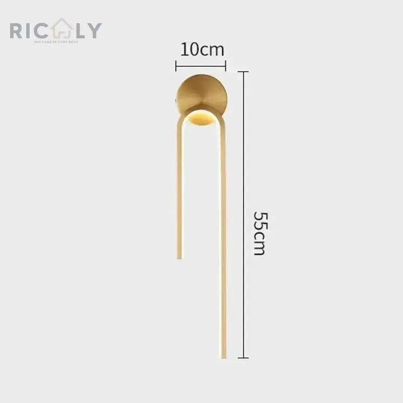 Luminária de Parede Moderna Ricaly – Sofisticação e Eficiência em LED