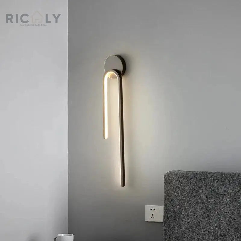 Luminária de Parede Moderna Ricaly – Sofisticação e Eficiência em LED