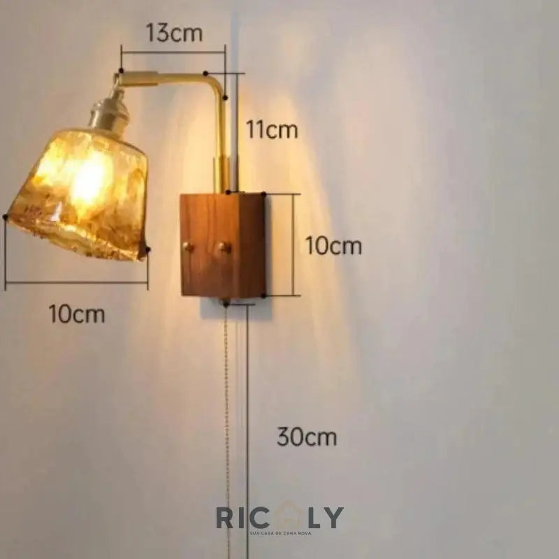 Luminária de Parede Nórdica Ricaly – Elegância Clássica com Luz Personalizável - Luminária de Parede Nórdica Ricaly - B - Luz Quente - 180:200002567#Warm Light;200000795:193#B