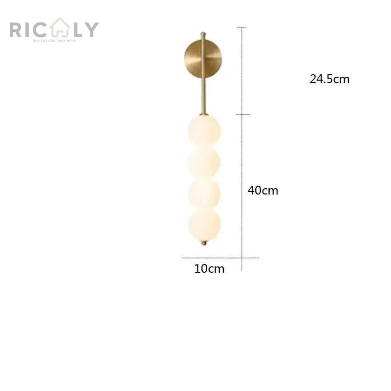 Luminária de Parede Nórdica Ricaly – Minimalismo e Elegância em LED