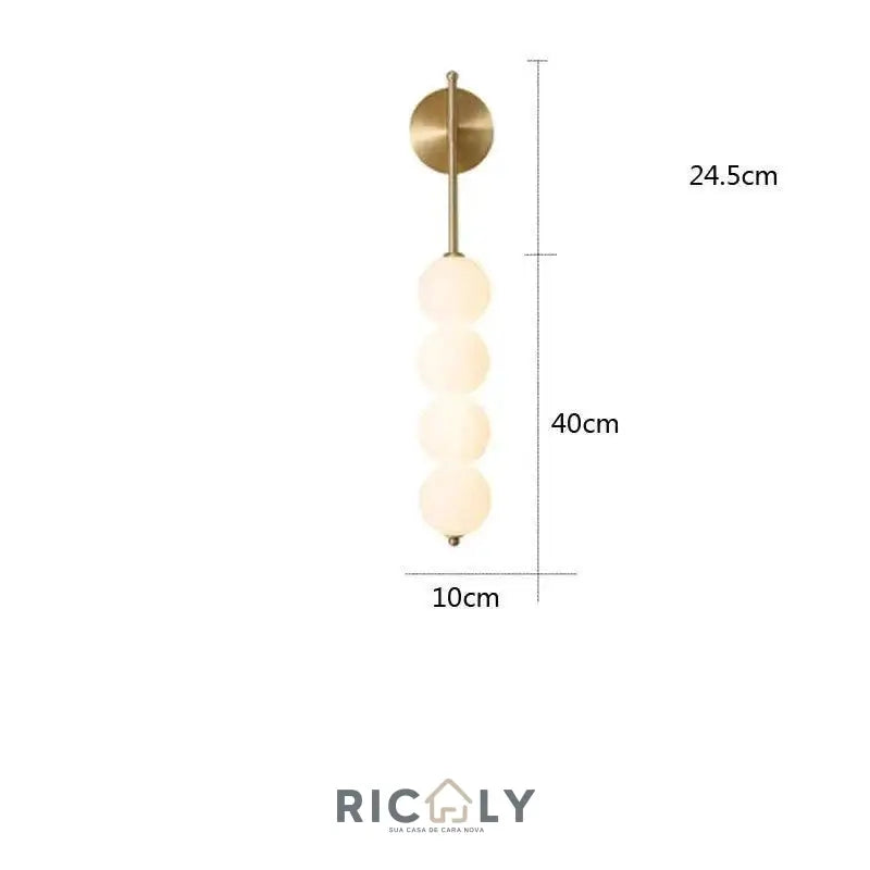 Luminária de Parede Nórdica Ricaly – Minimalismo e Elegância em LED