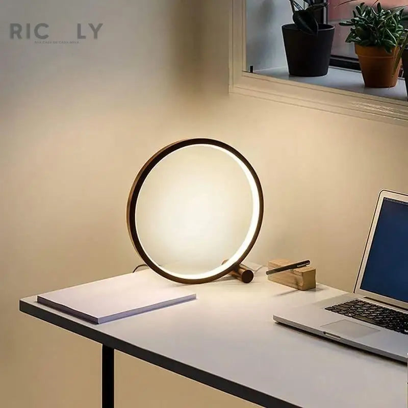 Luminária LED USB Ricaly Ocra™ – Elegância em Alumínio com Controle Touch