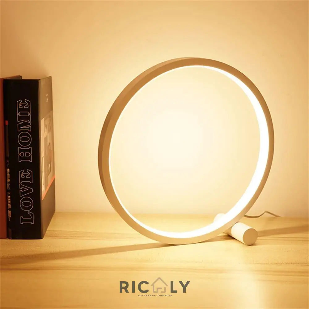 Luminária LED USB Ricaly Ocra™ – Elegância em Alumínio com Controle Touch