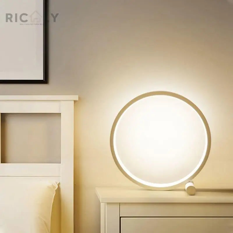 Luminária LED USB Ricaly Ocra™ – Elegância em Alumínio com Controle Touch