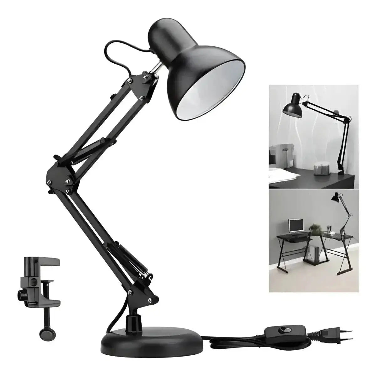 Luminária de Mesa Articulada Preta com Design Exclusivo | Ricaly Mais Vendidos Compre