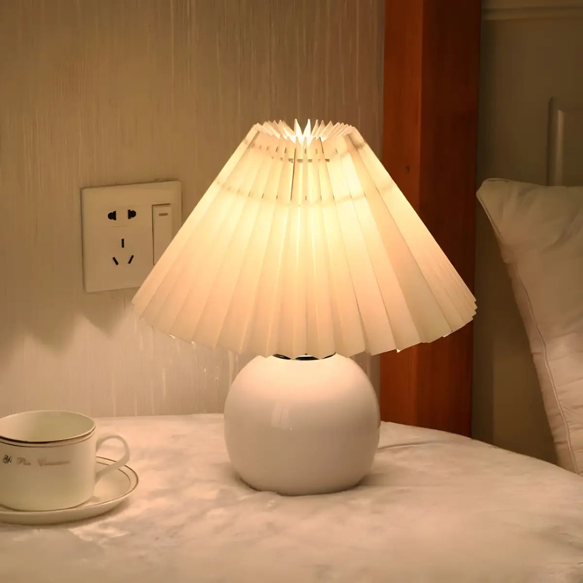 Luminária USB Ricaly | Frete Grátis e 5% OFF plissado abajur esférico Iluminação Compre