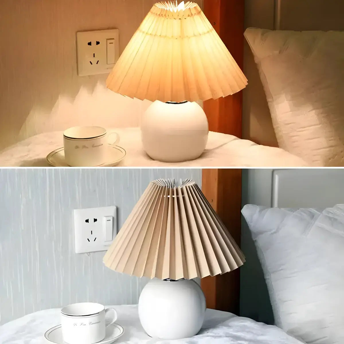 Luminária USB Ricaly | Frete Grátis e 5% OFF plissado abajur esférico Iluminação Compre