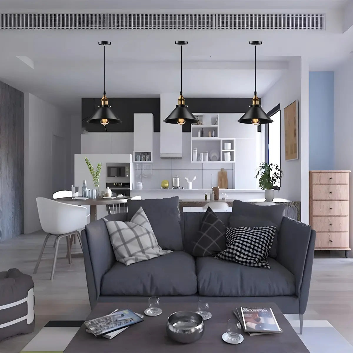 Luminária Vintage Ricaly | 5% OFF e Frete Grátis moderno sala interior Iluminação Compre