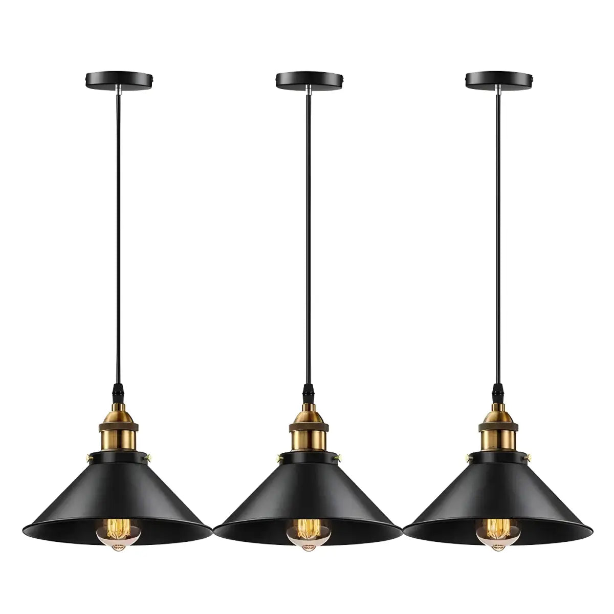 Luminária Vintage Ricaly | 5% OFF e Frete Grátis preto pingente luzes Iluminação Compre