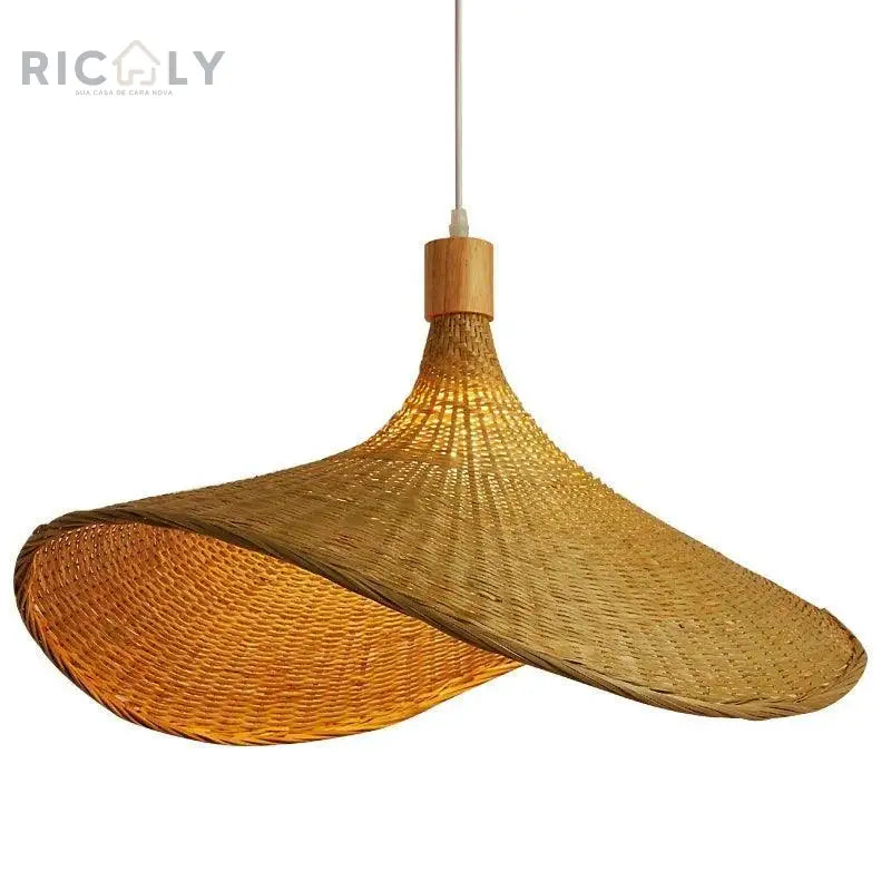 Lustre Pendente de Bambu Ricaly – Beleza Artesanal e Elegância Natural