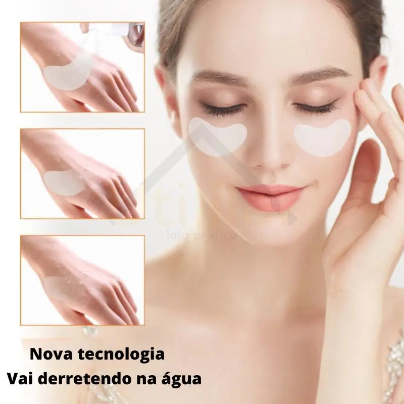 Máscara de Colágeno Solúvel Ricaly para sua pele mulher sob os olhos remendos Banheiro Compre