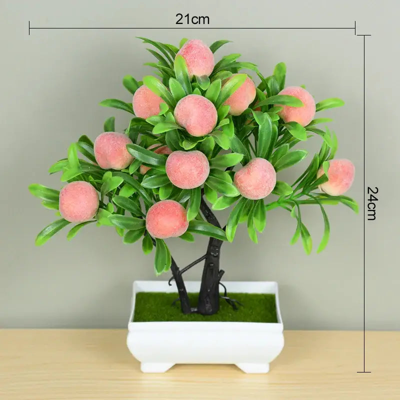 Mini Bonsai Artificial em Vasos Brancos para Decoração Elegante Compre agora Ricaly
