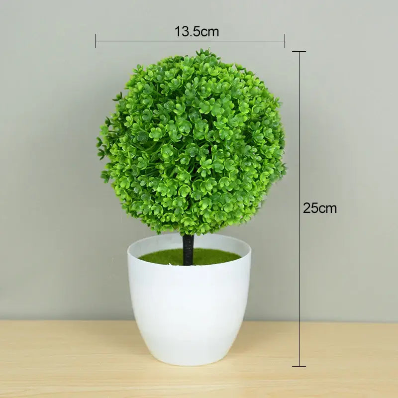 Mini Bonsai Artificial em Vasos Brancos para Decoração Elegante Compre agora Ricaly