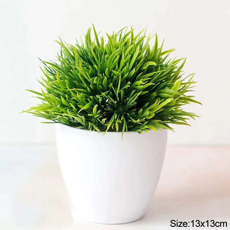 Mini Bonsai Artificial em Vasos Brancos para Decoração Elegante Compre agora Ricaly