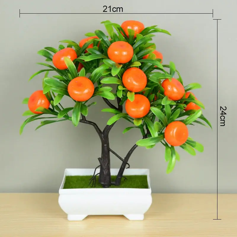 Mini Bonsai Artificial em Vasos Brancos para Decoração Elegante Compre agora Ricaly
