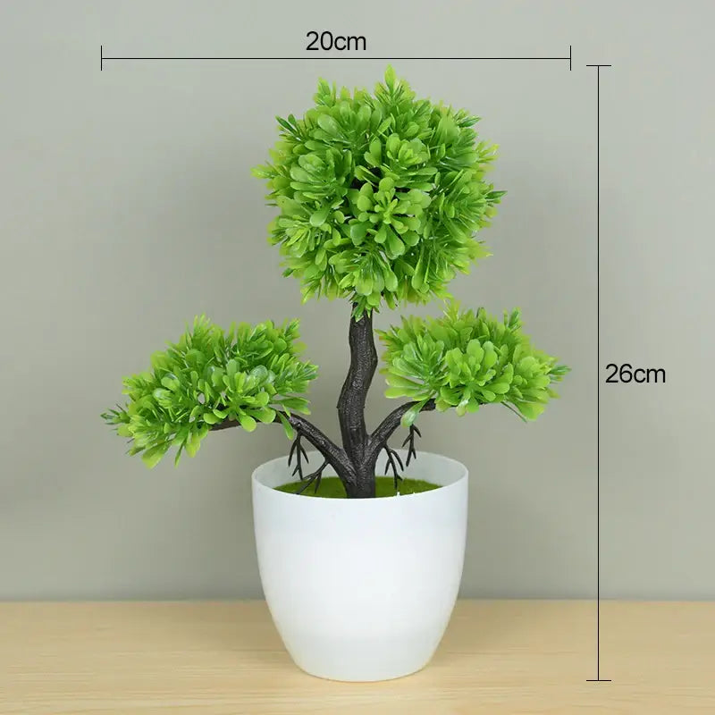 Mini Bonsai Artificial em Vasos Brancos para Decoração Elegante Compre agora Ricaly