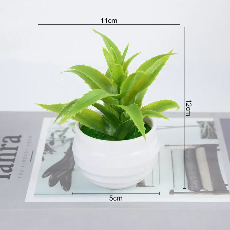 Mini Bonsai Artificial em Vasos Brancos para Decoração Elegante Compre agora Ricaly