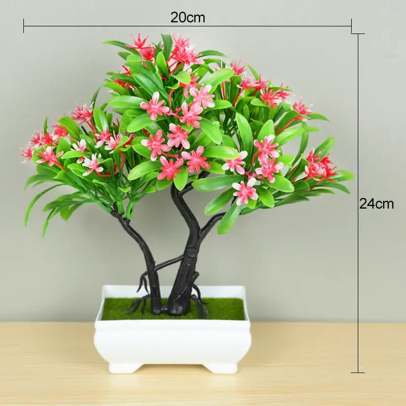 Mini Bonsai Artificial em Vasos Brancos para Decoração Elegante Compre agora Ricaly