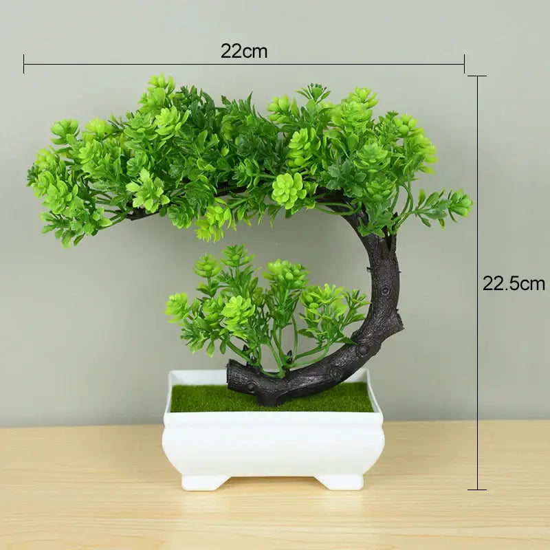 Mini Bonsai Artificial em Vasos Brancos para Decoração Elegante Compre agora Ricaly