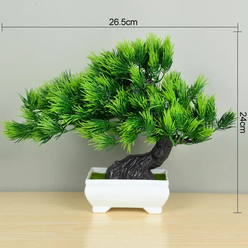 Mini Bonsai Artificial em Vasos Brancos para Decoração Elegante Compre agora Ricaly