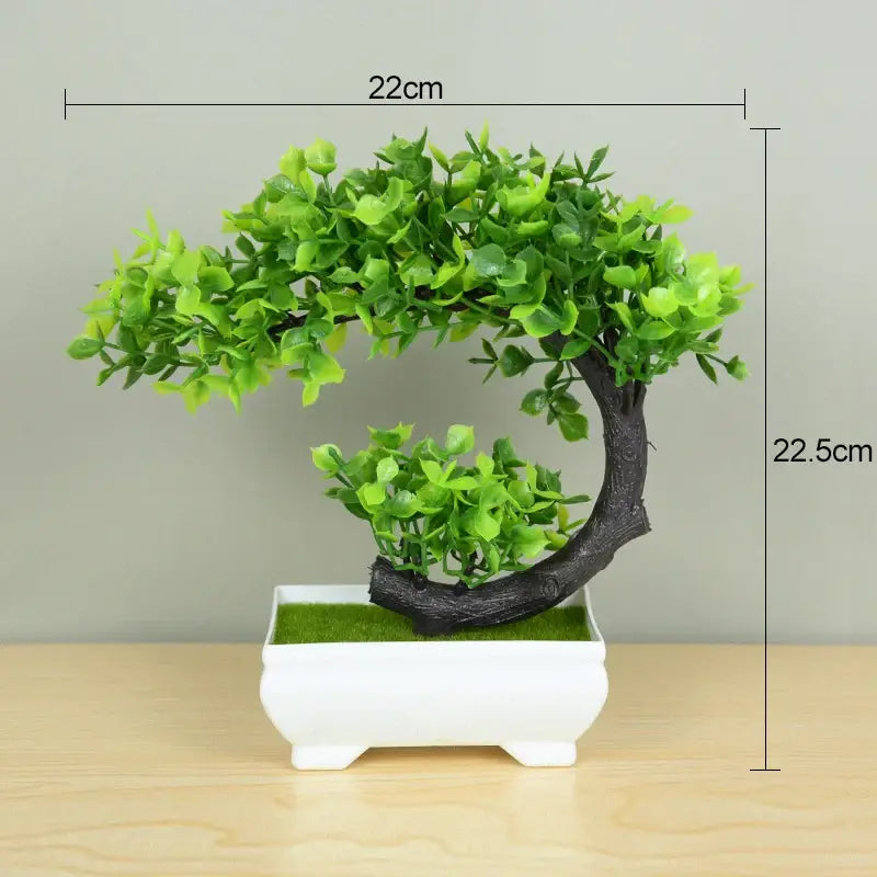 Mini Bonsai Artificial em Vasos Brancos para Decoração Elegante Compre agora Ricaly