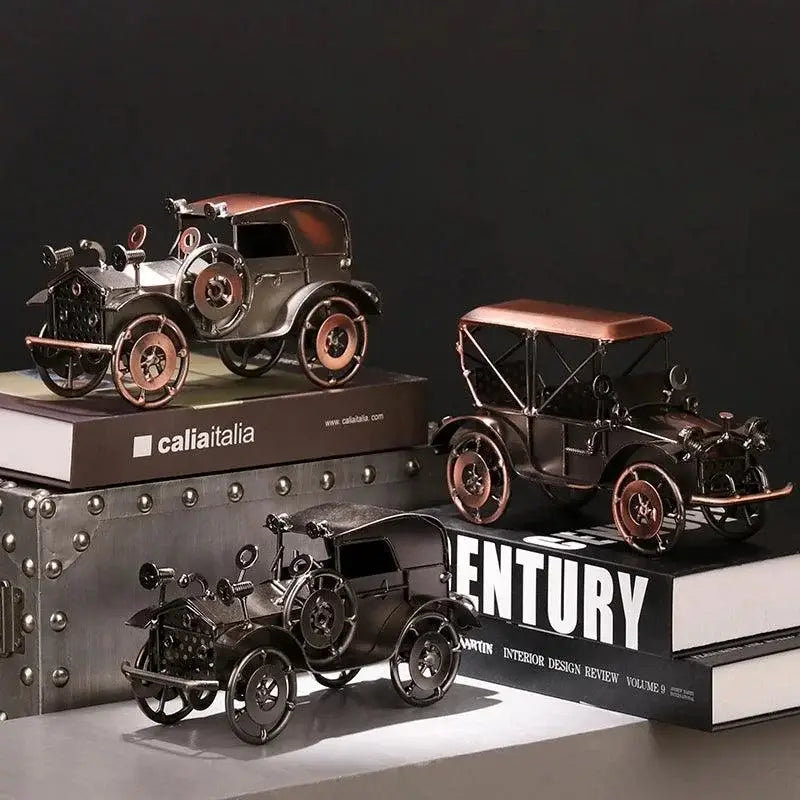 Modelo de carro em metal vintage exclusivo em cobre para decoração Pesça Decoração Metal Vintage Cobre Lenogue Ricaly
