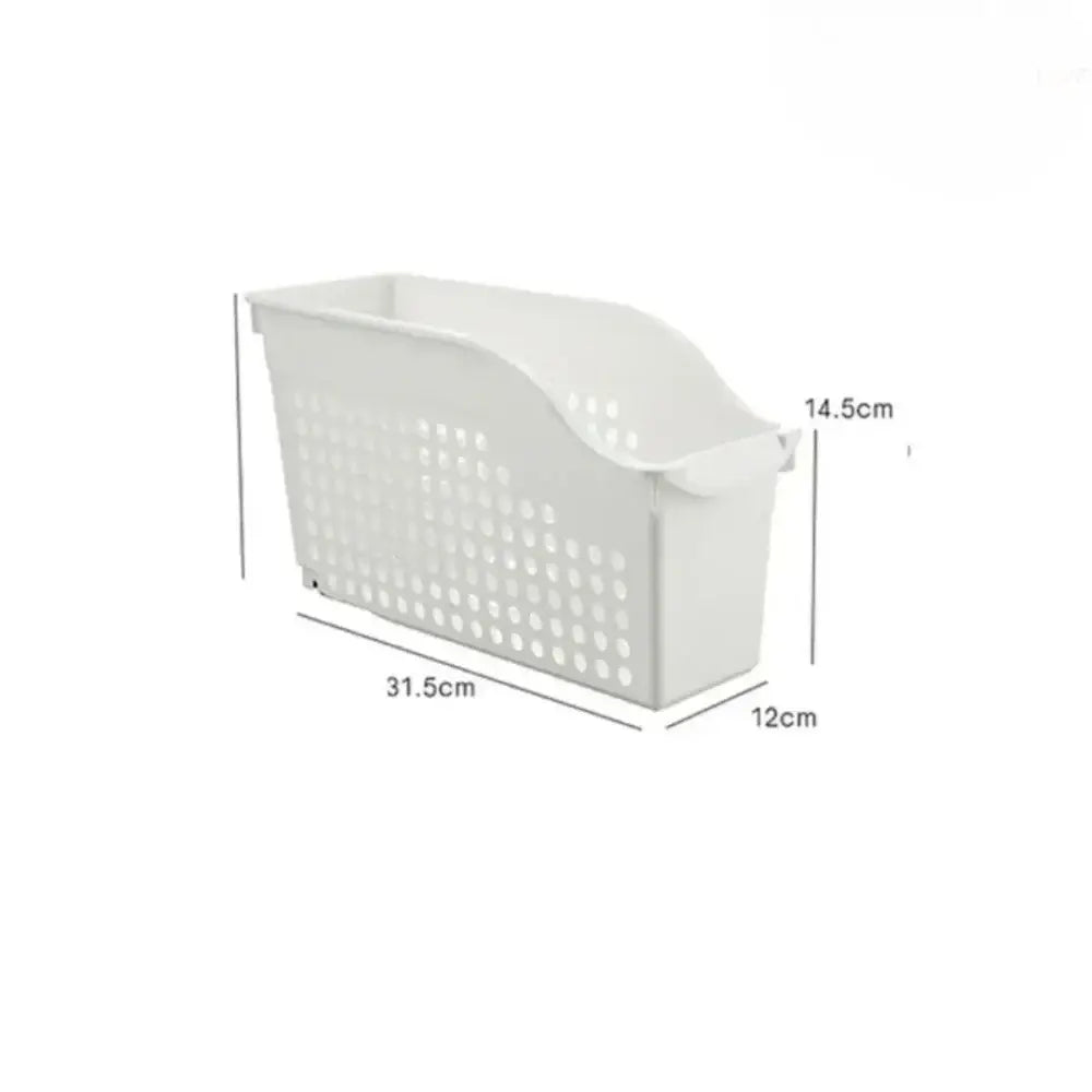 Cesto de armazenamento branco de plástico de 20x27cm do Organizador Ricaly