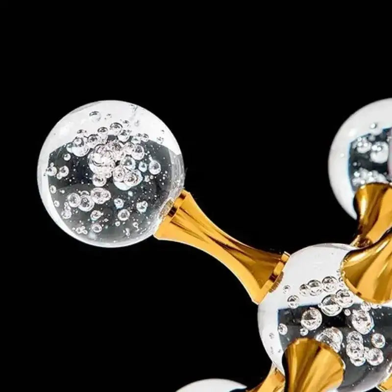 Escultura Molecular de Vidro e Metal em Design Elegante Compre agora Ricaly