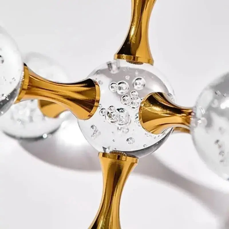 Escultura Molecular de Vidro e Metal em Design Elegante Compre agora Ricaly