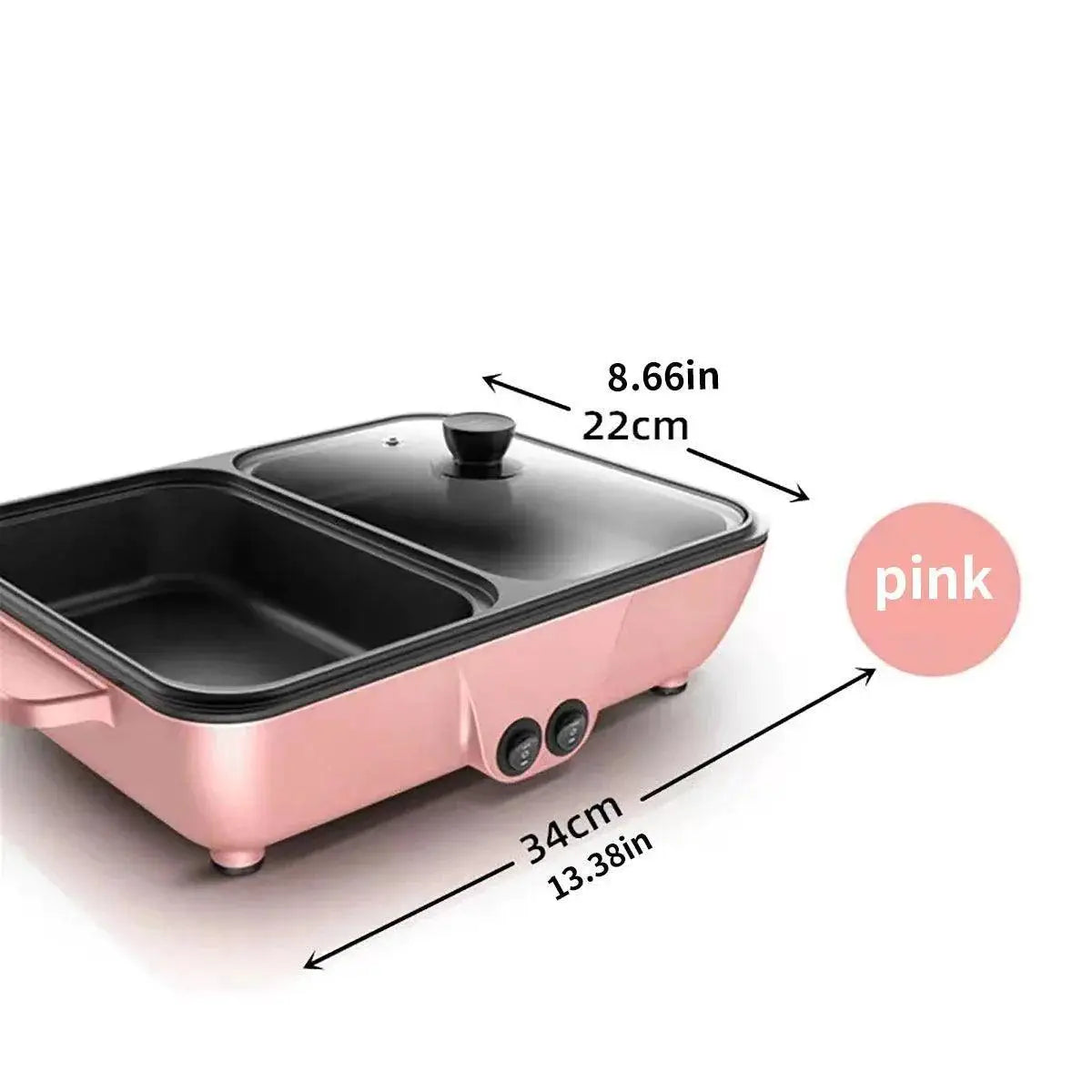 Panela Elétrica 3 em 1 Ricaly | Frete Grátis Hoje rosa elétrico quente Mesa & Buffet Compre