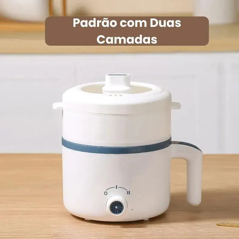 Panela Elétrica Multifuncional 1.8L Ricaly: Potência de 600W Padrão com Duas Camadas 1.8 Litros