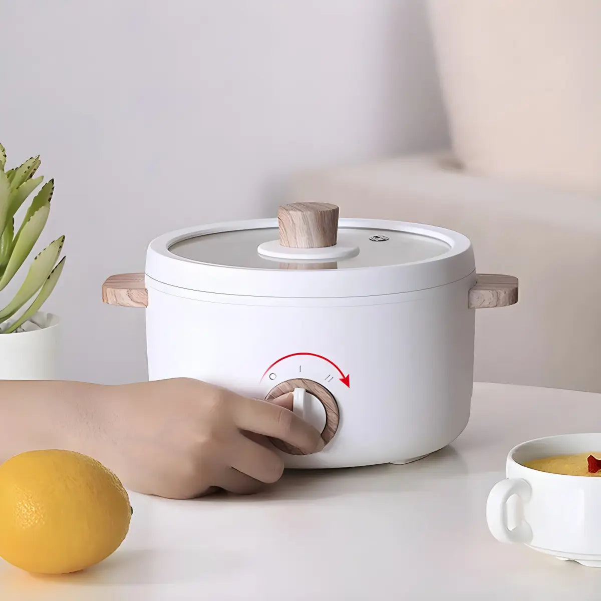 Panela Elétrica Multifuncional Ricaly | Frete Grátis Hoje branco elétrico pote Mais Vendidos Compre