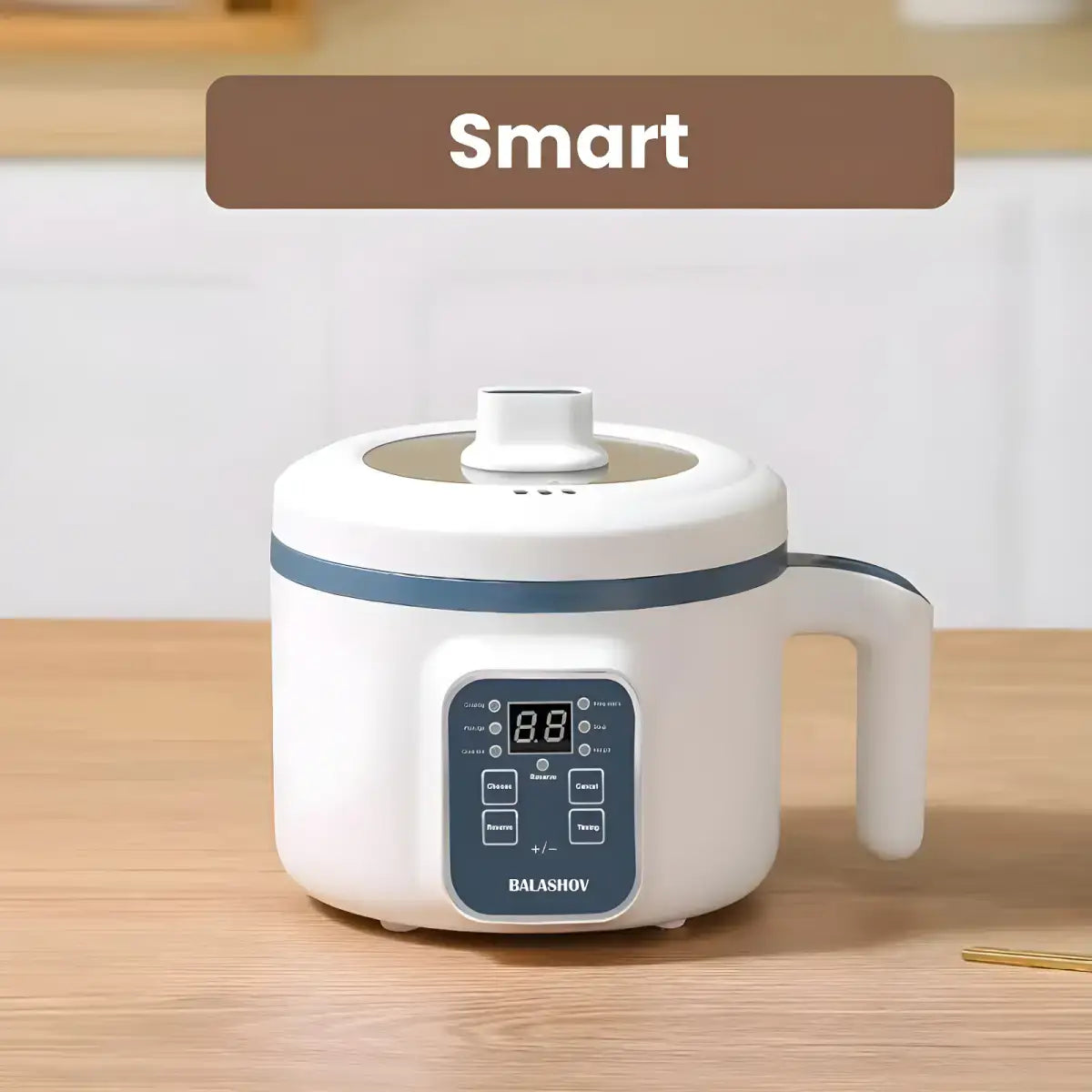 Potente Panela Elétrica 1.8L Ricaly | 600W Multifuncional branco elétrico pote Mais Vendidos Compre