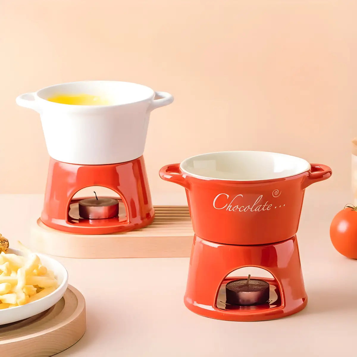 Panela de Fondue Vermelha Ricaly | Frete Grátis Hoje cerâmica fondue conjuntos Cozinha & Gastronomia Compre