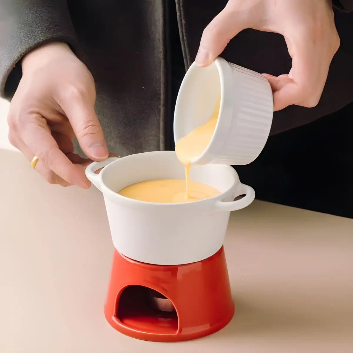 Panela de Fondue Vermelha Ricaly | Frete Grátis Hoje fondue pote amarelo Cozinha & Gastronomia Compre