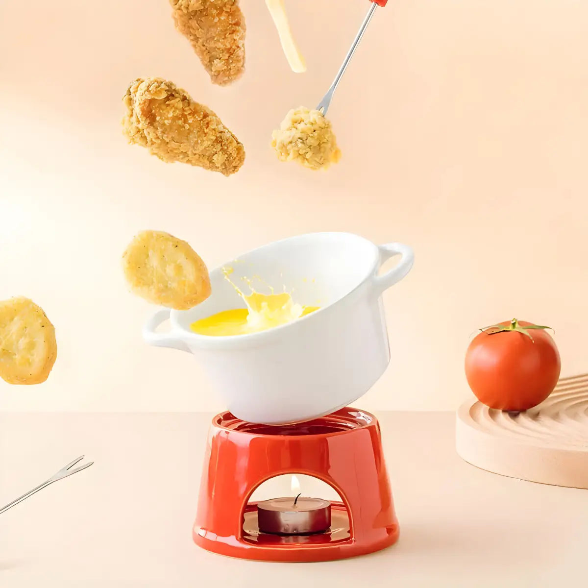 Panela de Fondue Vermelha Ricaly | Frete Grátis Hoje queijo fondue definir Cozinha & Gastronomia Compre