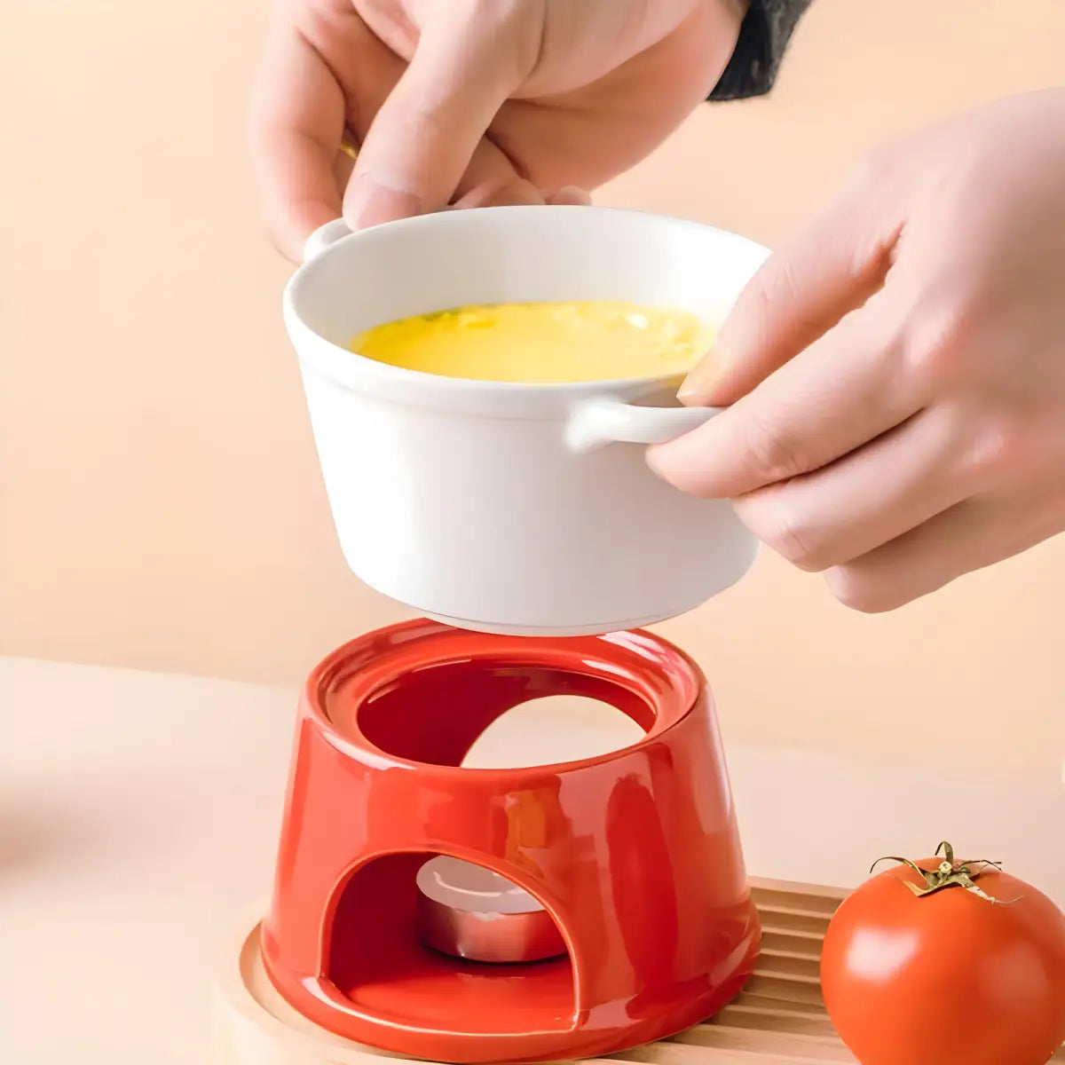 Panela de Fondue Vermelha Ricaly | Frete Grátis Hoje branco cerâmica tigela Cozinha & Gastronomia Compre