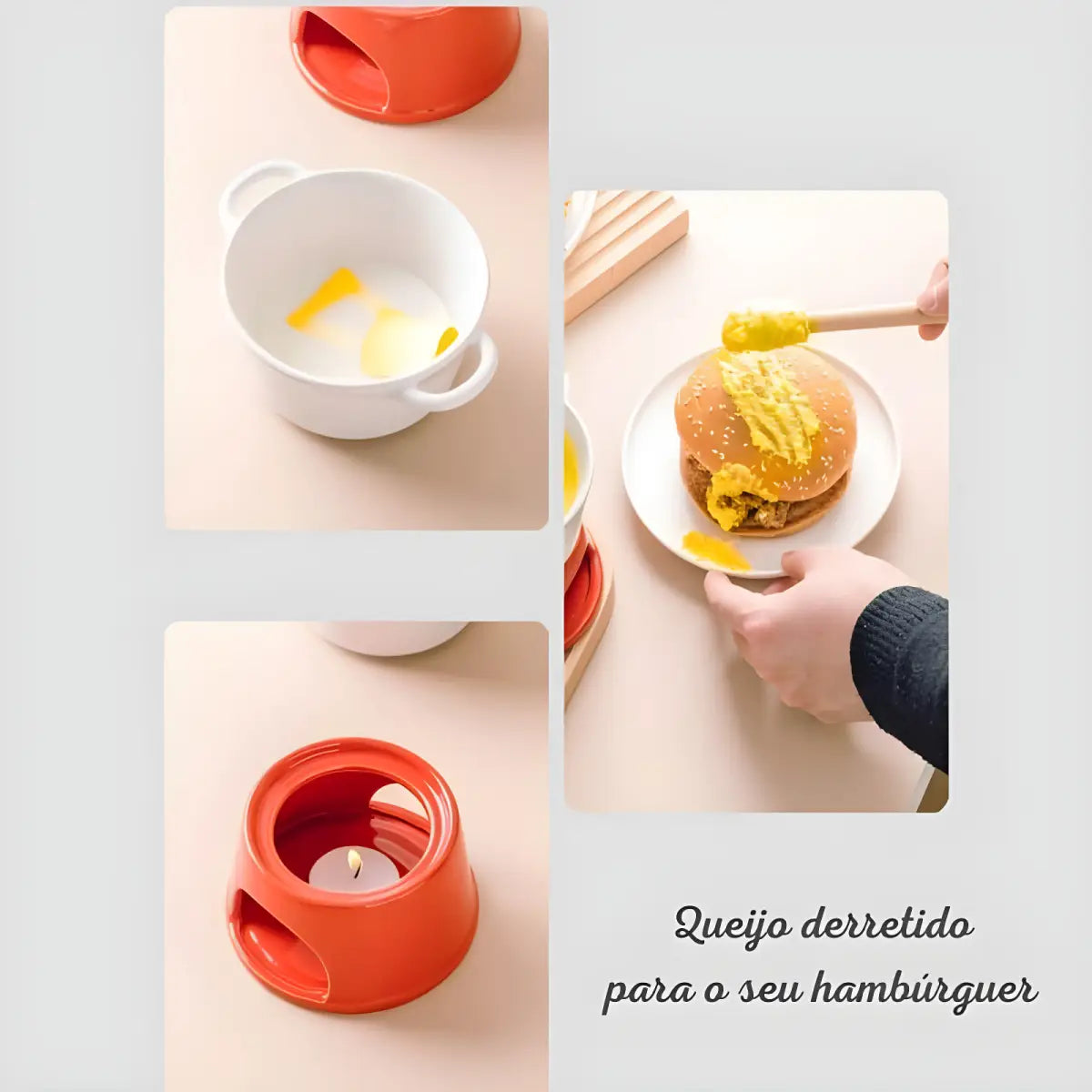 Panela de Fondue Vermelha Ricaly | Frete Grátis Hoje queijo definir hambúrguer Cozinha & Gastronomia Compre