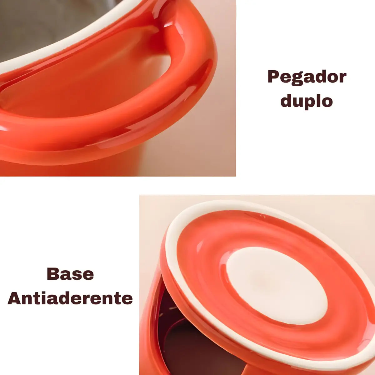 Panela de Fondue Vermelha Ricaly | Frete Grátis Hoje laranja branco cerâmica Cozinha & Gastronomia Compre