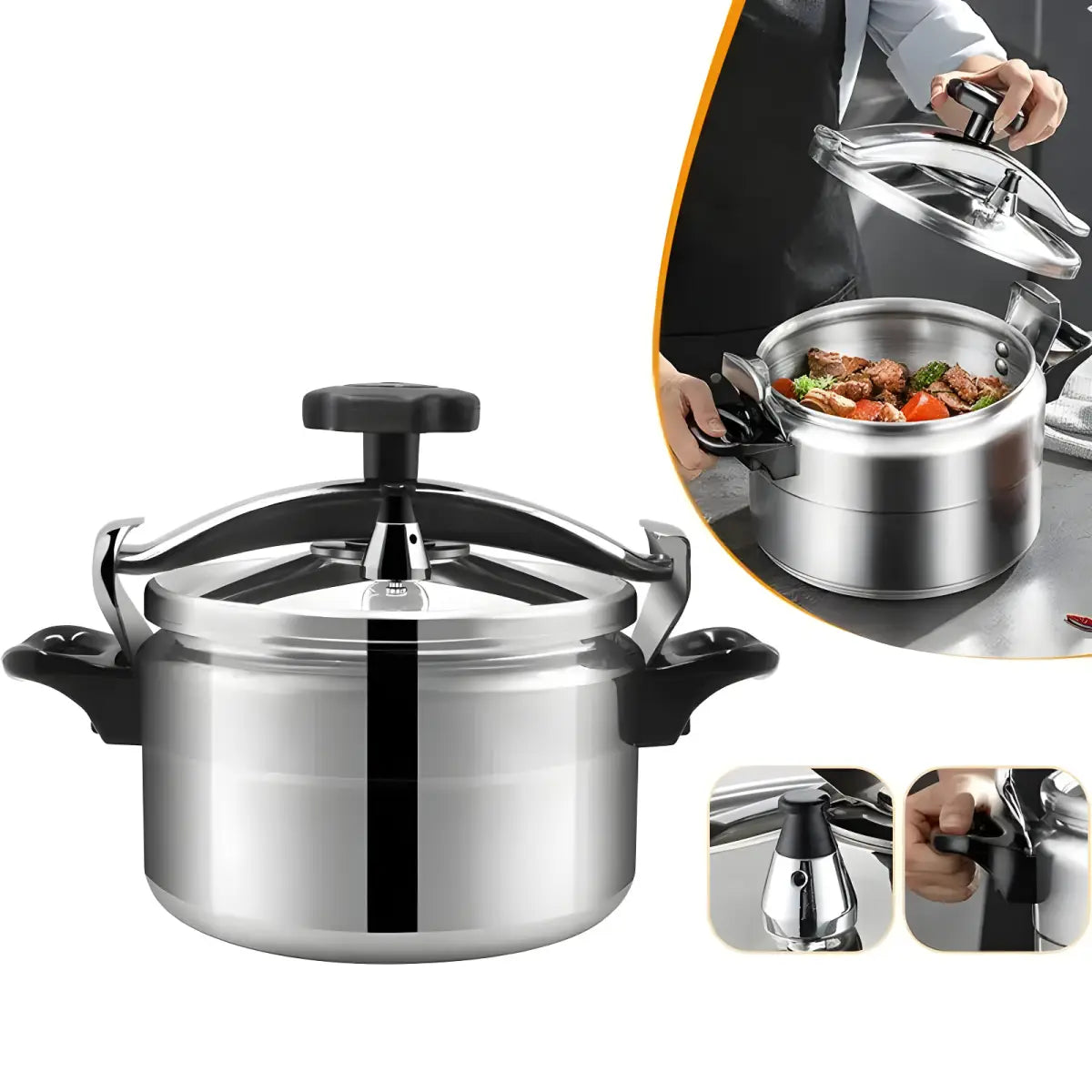Panela de Pressão 3L Ricaly | Frete Grátis e 5% OFF inoxidável aço pressão Cozinha & Gastronomia Compre